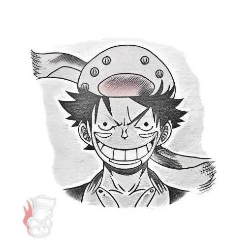 luffy one piece tattoo design idea