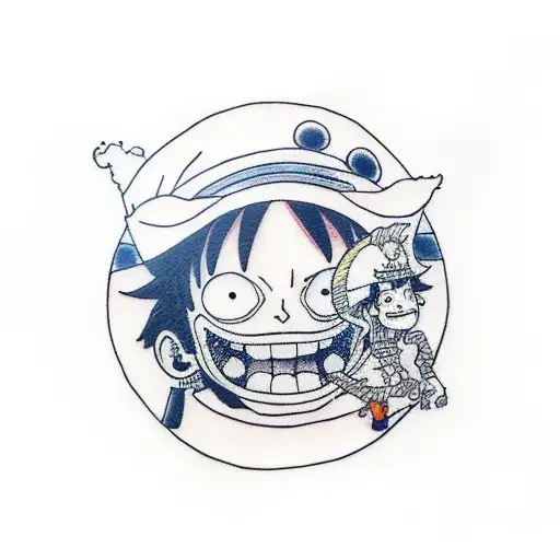 luffy one piece tattoo design idea
