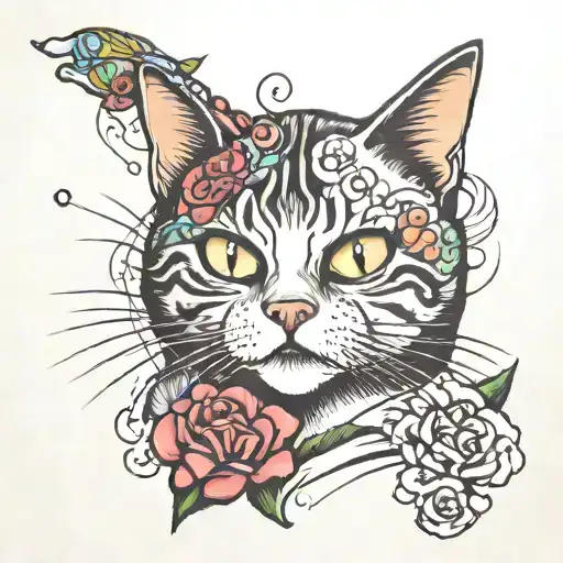 smack cat meme inspired tattoo tattoo design idea