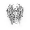winged victory tattoo design idea