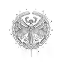 winged victory tattoo design idea
