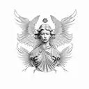 winged victory tattoo design idea