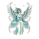 winged victory tattoo design idea