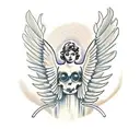 winged victory tattoo design idea