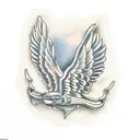 winged victory tattoo design idea