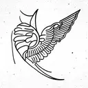 winged victory tattoo design idea
