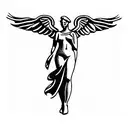 winged victory tattoo design idea