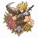 final fantasy 7 tattoo design idea
