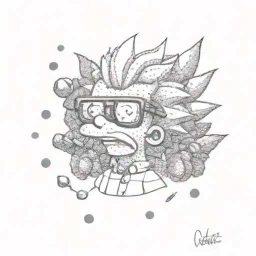 weed, Bart Simpson tattoo design idea