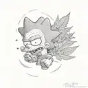 weed, Bart Simpson tattoo design idea