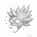 weed, Bart Simpson tattoo design idea