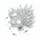 weed, Bart Simpson tattoo design idea