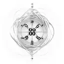 It should be the numbers 1908, underneath each other,  1 9 0 8  With every number there should be something intertwined  tattoo design idea