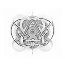 It should be the numbers 1908, underneath each other,  1 9 0 8  With every number there should be something intertwined  tattoo design idea