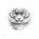 be present tattoo design idea