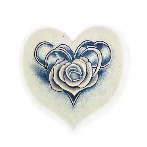 heart with mom tattoo design idea