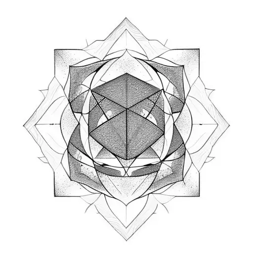 hexagram  tattoo design idea