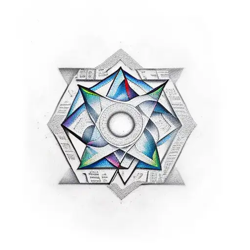 hexagram  tattoo design idea
