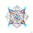 hexagram  tattoo design idea