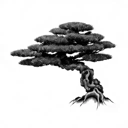 a bonsai tree tattoo design idea