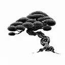 a bonsai tree tattoo design idea