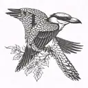 Kookaburra and condor Flying tattoo design idea