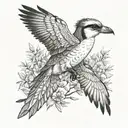 Kookaburra and condor Flying tattoo design idea