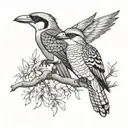 Kookaburra and condor Flying tattoo design idea