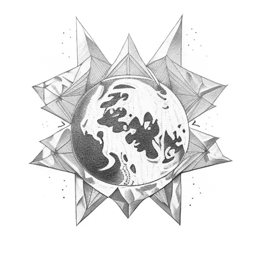 witchy Virgo symbolism earth cancer moon tattoo design idea