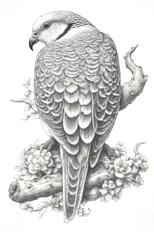 turtle dove tattoo design idea