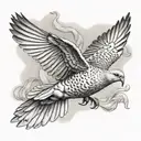 turtle dove flying tattoo design idea