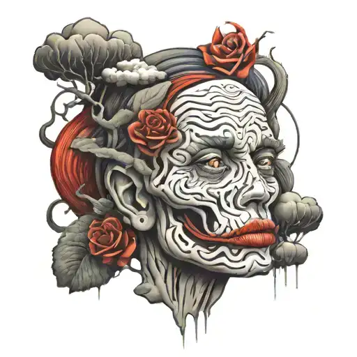 depression alone tattoo design idea