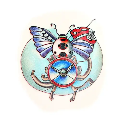 Ladybug tattoo design idea
