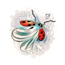 Ladybug tattoo design idea