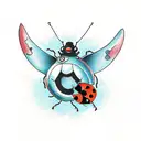 Ladybug tattoo design idea