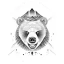 Samurai bear tattoo design idea