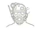 fallout burned man standing tattoo design idea