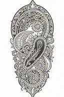 Paisley pattern tattoo design idea