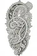 Paisley pattern tattoo design idea