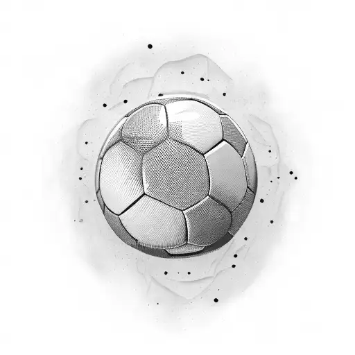 Um retrato realista de mim mesmo jogando futebol na infância tattoo design idea