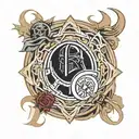 star wars sith and jedi logo yin and yang symbol intertwined tattoo design idea