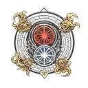 star wars sith and jedi logo yin and yang symbol intertwined tattoo design idea