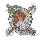 star wars sith and jedi logo yin and yang symbol intertwined tattoo design idea