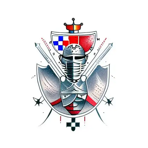 croatian knight tattoo design idea