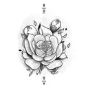 march, april, may, june, august,september and november birth flowers tattoo design idea
