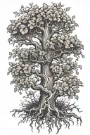 poison tree growing tattoo design idea