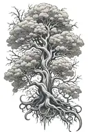 poison tree growing tattoo design idea