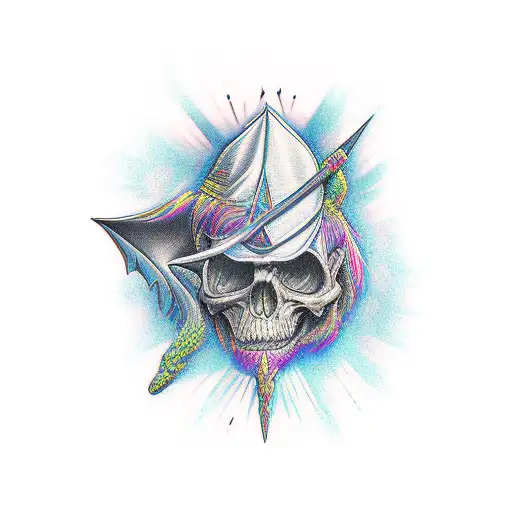 wizard tattoo design idea