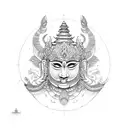 Bali statue gili tattoo design idea