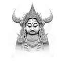 Bali statue gili tattoo design idea